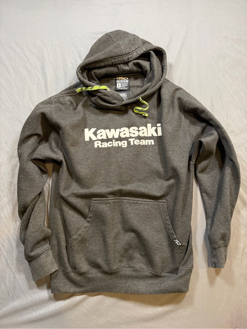 Kawasaki Racing Team Hooded Sweatshirt - Charcoal